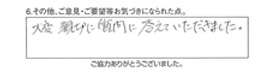 大変親切に質問に答えていただきました。