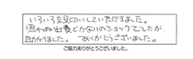 いろいろ親切にしていただきました。思わぬ出費でかなりのショックでしたが、助かりました。ありがとうございました。