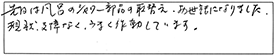 先日は風呂のシャワー部品の取替え、お世話になりました。現状、支障なく、うまく作動しています。